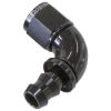 Aeroflow 510 Series Full Flow Tight Radius Push Lock 90 Hose-End -12AN Black AF513-12BLK