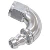 Aeroflow 510 Series Full Flow Tight Radius Push Lock 120 Hose-End -10AN Silver AF514-10S