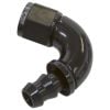 Aeroflow 510 Series Full Flow Tight Radius Push Lock 120 Hose-End -12AN Black AF514-12BLK
