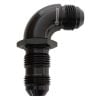 Aeroflow 90 Full Flow AN Bulkhead -8AN Black AF533-08BLK