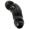 Aeroflow 45 Full Flow AN Bulkhead -8AN Black AF537-08BLK