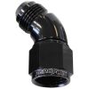 Aeroflow 45 Full Flow Female/Male Flare Swivel -6AN Black AF542-06BLK