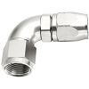 Aeroflow 550 Series Cutter 1pc Full Flow Swivel 90 Hose-End -16AN Silver AF553-16S