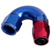 Aeroflow 550 Series Cutter 1pc Full Flow Swivel 150 Hose-End -10AN Blue/Red AF555-10