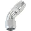 Aeroflow 570 Series 1pc Full Flow 45 Hose-End -6AN Silver AF572-06DS