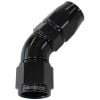 Aeroflow 570 Series 1pc Full Flow 45 Hose-End -8AN Black AF572-08DBLK