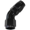 Aeroflow 570 Series 1pc Full Flow 45 Hose-End -10AN Black AF572-10DBLK