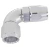 Aeroflow 570 Series 1pc Full Flow 90 Hose-End -3AN Silver AF573-03DS
