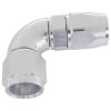Aeroflow 570 Series 1pc Full Flow 90 Hose-End -4AN Silver AF573-04DS