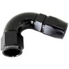 Aeroflow 570 Series 1pc Full Flow 120 Hose-End -12AN Black AF574-12DBLK