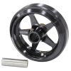 Aeroflow Billet Wheelie Bar Wheel Black With option to use 3/8in to 1/2in through bolt AF64-4360BLK