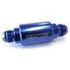 Aeroflow Billet Fuel Filter -8AN40 micron Stainless element 1.25in x 3in L Blue AF66-2053