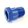 Aeroflow Temperature Probe Adapter3/8in NPT to 5/8in-18 UNF Blue AF660-06
