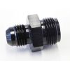 Aeroflow Inverted Seat Adapter 11/16in-18 to -6AN Black AF705-06BLK