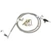 Aeroflow Kickdown Cable With Stainless Cover & Chrome Ends AF72-7002