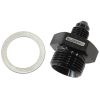 Aeroflow Wilwood Master Cylinder Adapter Black 11/16in -20 washer seal to -3AN AF740-03BLK