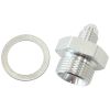 Aeroflow Wilwood Master Cylinder Adapter Silver 11/16in -20 washer seal to -3AN AF740-03S
