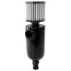 Aeroflow Universal Breather Tank Black With Single -12 ORB Port & Stainless Breather AF77-1028BLK