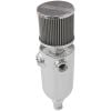 Aeroflow Universal Breather Tank Polished With Dual -8 ORB Ports & Stainless Breather AF77-1030