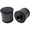 Aeroflow Stainless Billet Breather with -10AN Female Thread Black AF77-2000BLK