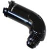 Aeroflow 90 Push-On EFI Fuel Fitting 3/8in hose pressure side to -6AN Black AF803-02BLK