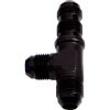 Aeroflow Bulkhead AN Tee On The Run -3AN black Bulkhead Nuts Sold Separately AF804-03BLK