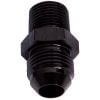 Aeroflow NPT to Straight Male Flare Adapter 1/8in to -3AN Black AF816-03BLK