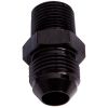Aeroflow NPT to Straight Male Flare Adapter 1/8in to -6AN Black AF816-06-02BLK