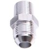 Aeroflow NPT to Straight Male Flare Adapter 1/8in to -6AN Silver AF816-06-02S