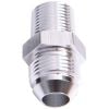 Aeroflow NPT to Straight Male Flare Adapter 1/4in to -6AN Silver AF816-06S