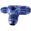 Aeroflow Flare AN Stepped Tee with 1/8in NPT Ports -8AN x 2 -6AN x 1 Blue AF824-06-08