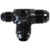 Aeroflow Flare AN Stepped Tee with 1/8in NPT Ports -8AN x 2 -6AN x 1 Black AF824-06-08BLK