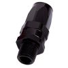 Aeroflow Male NPT Taper Swivel Straight Hose-End 1/4in to -6AN Black AF830-06-04BLK