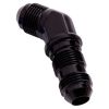 Aeroflow 45 AN Bulkhead -6AN Black AF837-06BLK