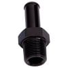 Aeroflow Male NPT to Barb Straight Adapter 1/8in to 1/4in Black AF841-04BLK