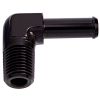 Aeroflow Male NPT to Barb 90 Adapter 1/8in to 5/16in Black AF842-05BLK