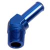 Aeroflow Male NPT to Barb 45 Adapter 3/4in to 3/4in Blue AF845-12