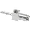 Aeroflow Push-On 3/8in Female to Male EFI Fuel Fitting Silver 1/8in NPT & -8 ORB Ports AF905-02S