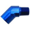 Aeroflow 45 NPT Female to Male NPT Fitting 3/8in Blue AF915-06