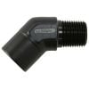 Aeroflow 45 NPT Female to Male NPT Fitting 3/8in Black AF915-06BLK
