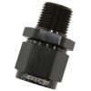 Aeroflow Male NPT to Female AN Straight Fitting 3/8in to -6AN Black AF916-06-06BLK