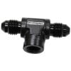 Aeroflow Male Tee with Female 1/8in -4AN Black AF918-04-02BLK