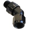 Aeroflow 45 NPT Swivel to Male AN Flare Adapter 1/4in to -4AN Black AF919-04-04BLK