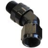 Aeroflow 45 NPT Swivel to Male AN Flare Adapter 1/4in to -6AN Black AF919-06-04BLK
