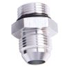 Aeroflow ORB to AN Straight Male Flare Adapter -3 ORB to -3AN Silver AF920-03S