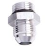 Aeroflow ORB to AN Straight Male Flare Adapter -10 ORB to -10AN Silver AF920-10S