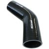 Aeroflow 45 Silicone Hose Elbow 3in 75mm ID Gloss black 5-45/64in 145mm Leg AF9202-300