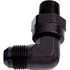 Aeroflow 90 NPT Swivel to Male AN Flare Adapter 1/8in to -4AN Black AF922-04-02BLK