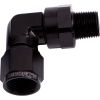 Aeroflow 90 Male NPT to Female AN Adapter 3/8in to -6AN Black AF923-06-06BLK