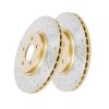 DBA DBA167X Pair Street Series X Gold Cross-Drilled Brake Disc Rotor 280mm